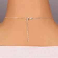 Silberne 925 Halskette - Zirkonschlaufe auf einer Kette