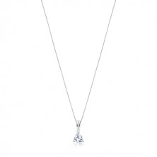 Glitzernde Halskette- Dreieckzirkon mit Dekoration, Silber 925